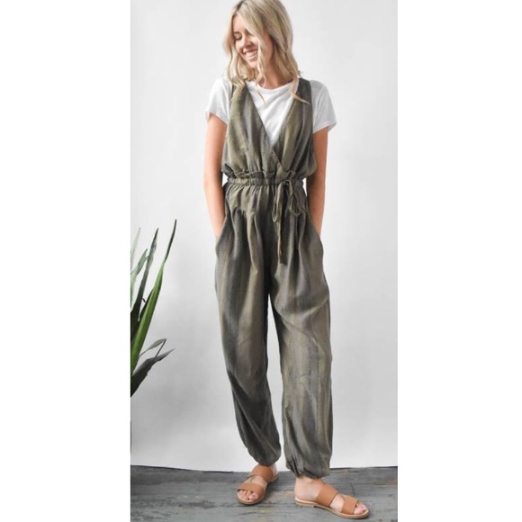 Free People Criss Cross One Piece Jumpsuit - Picture 7 of 8